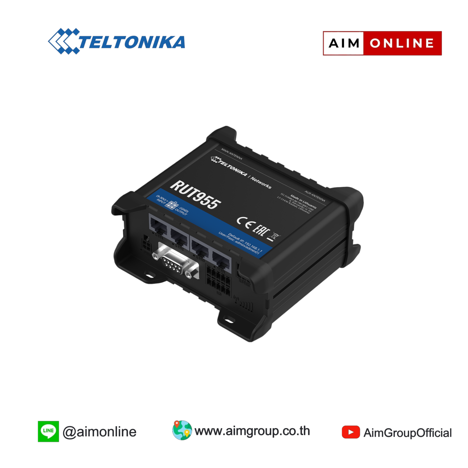 TELTONIKA RUT955 LTE 4G Router ราคาพิเศษ 11,050.- - aimgroup