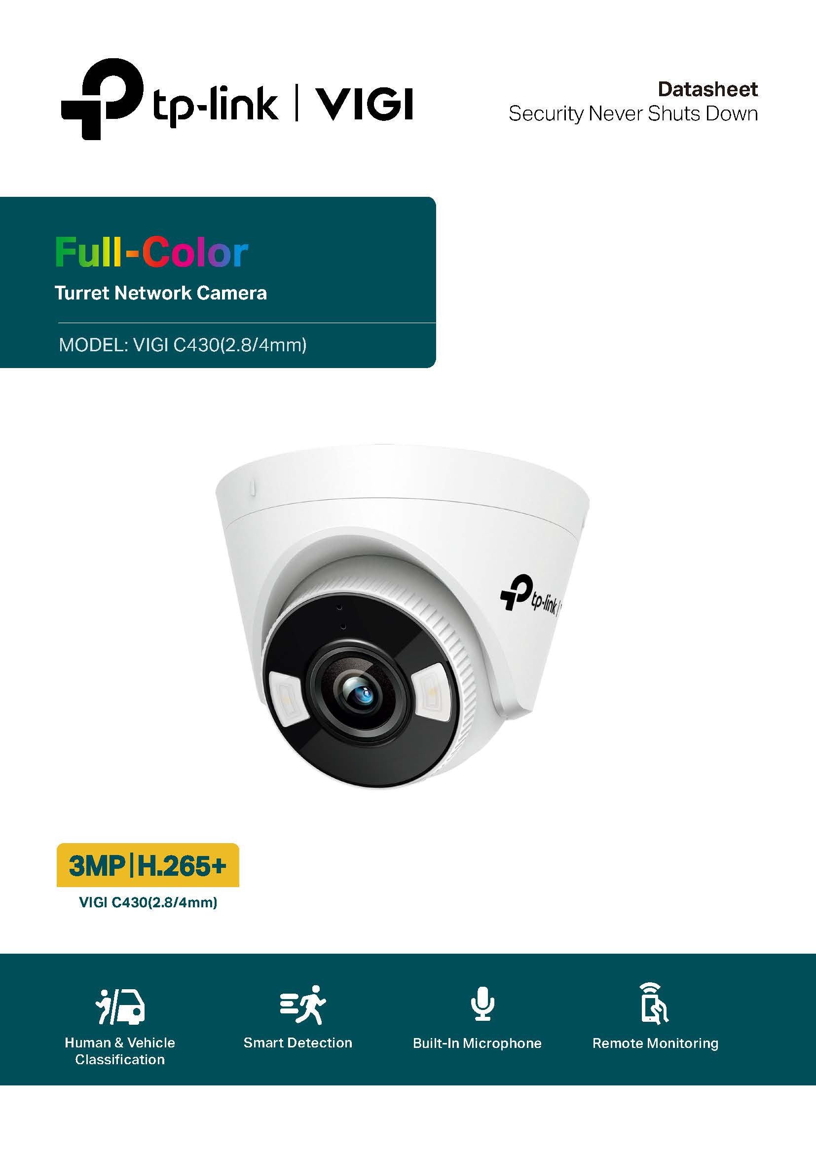 3MP IR Turret Network Camera TP-Link VIGI C430I - aimgroup