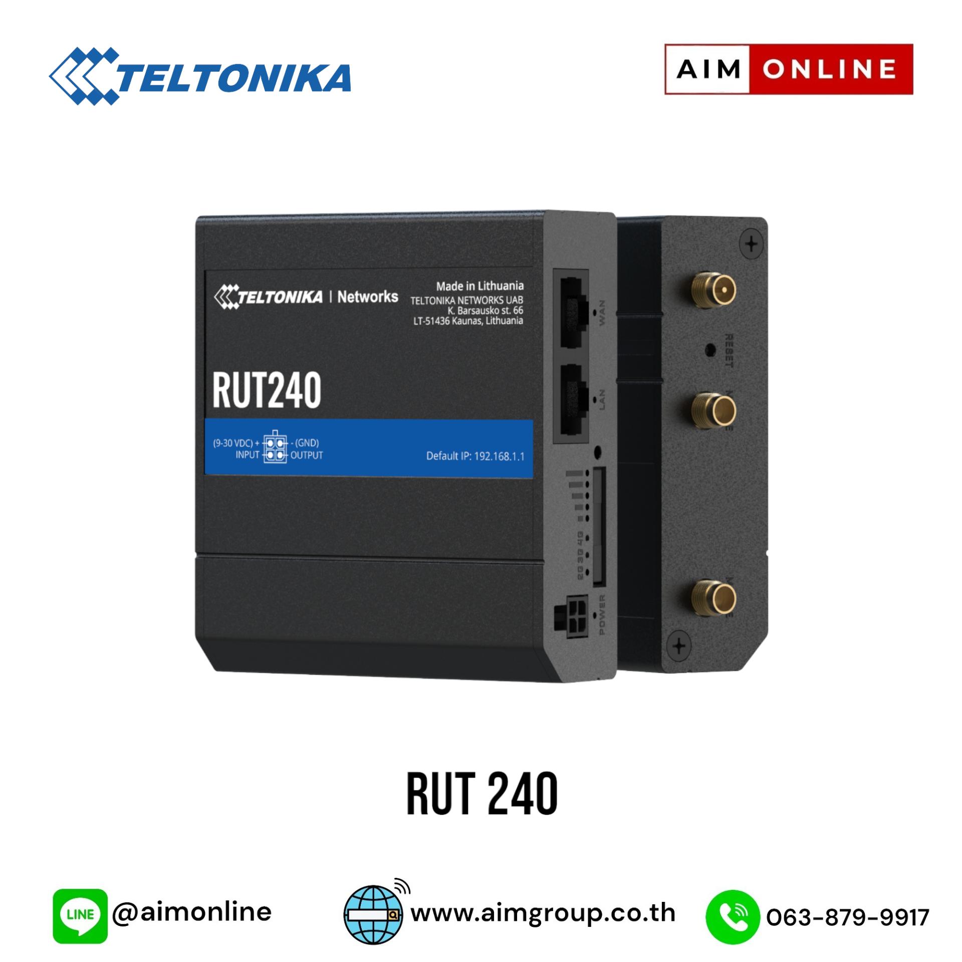 TELTONIKA RUT240 4G Router ราคาพิเศษ 7,850. จัดส่งฟรี aimgroup