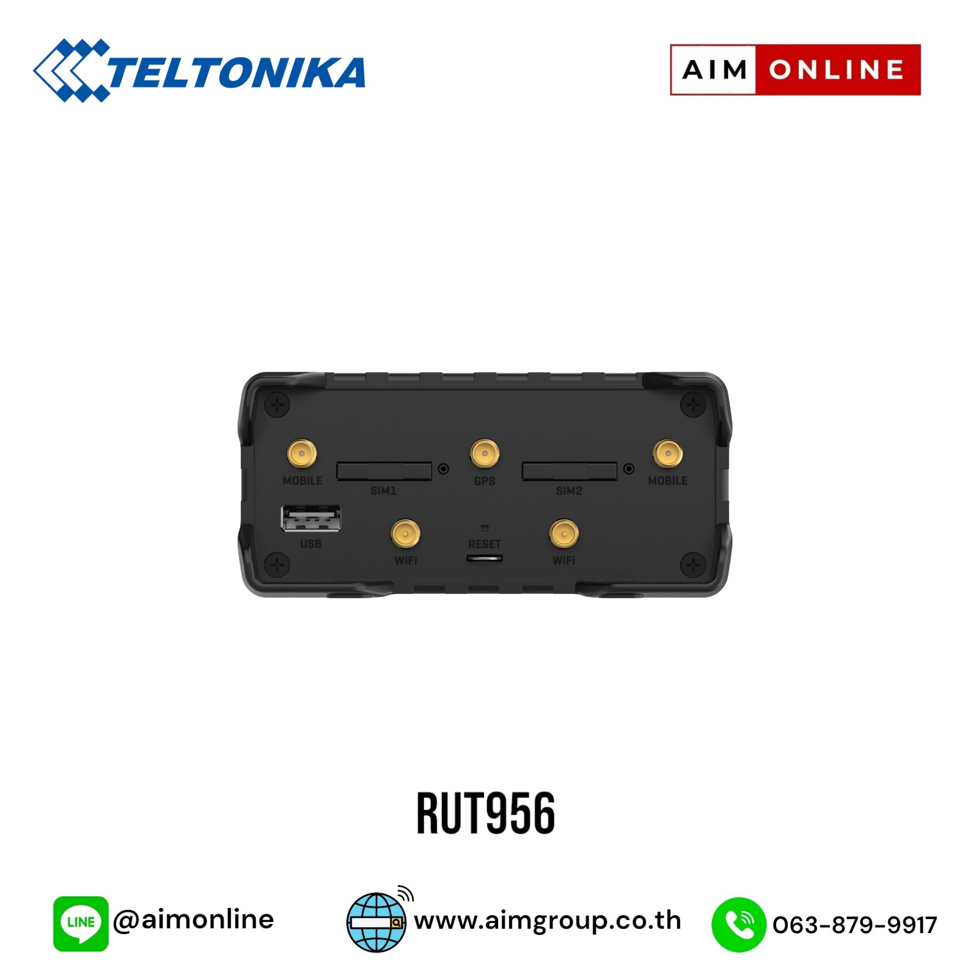TELTONIKA 4G Router เราท์เตอร์ 2 ซิม รุ่น RUT956 ราคาพิเศษ - aimgroup