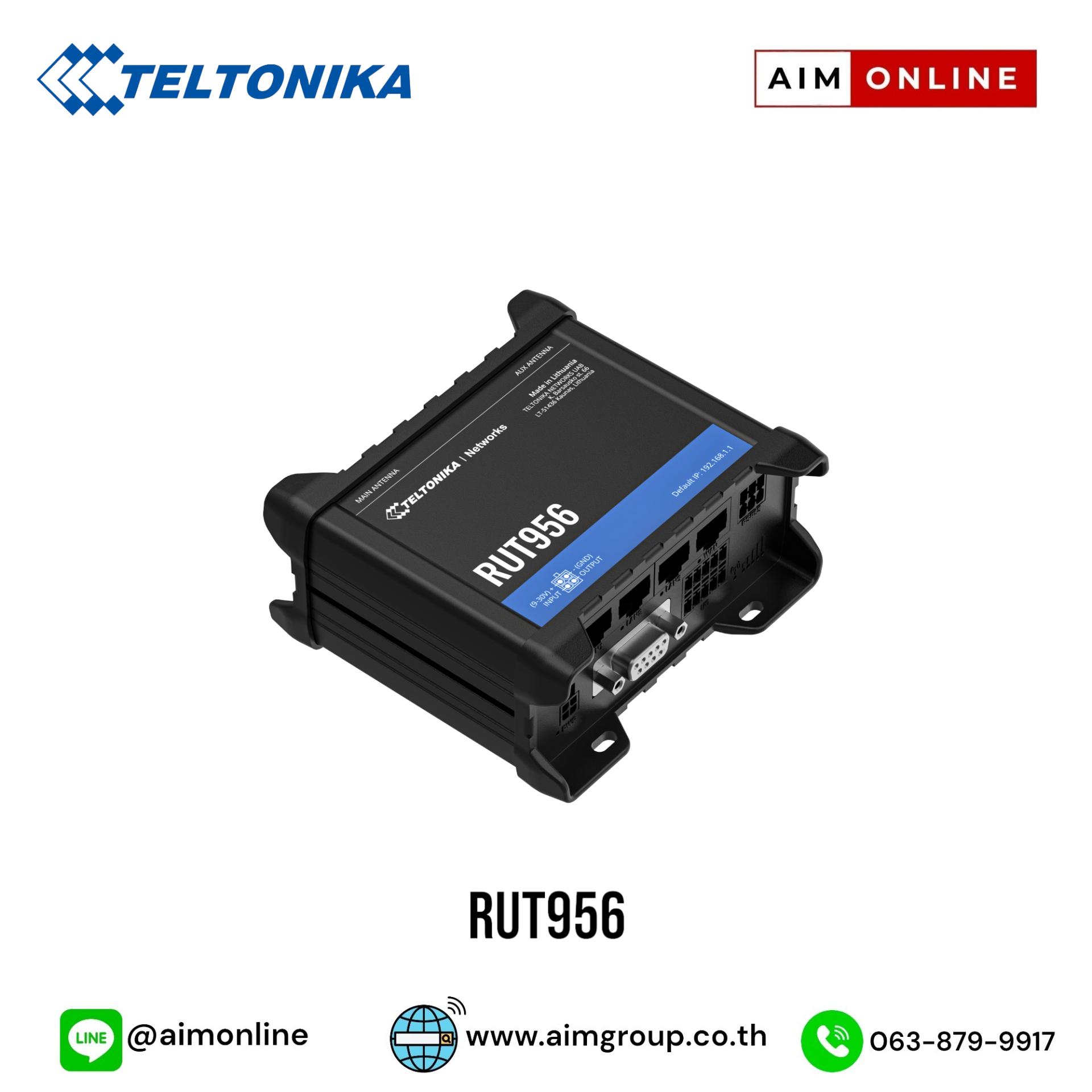 Teletonika Rut956 TELTONIKA 4G Router เราท์เตอร์ 2 ซิม รุ่น RUT956 ราคาพิเศษ - aimgroup