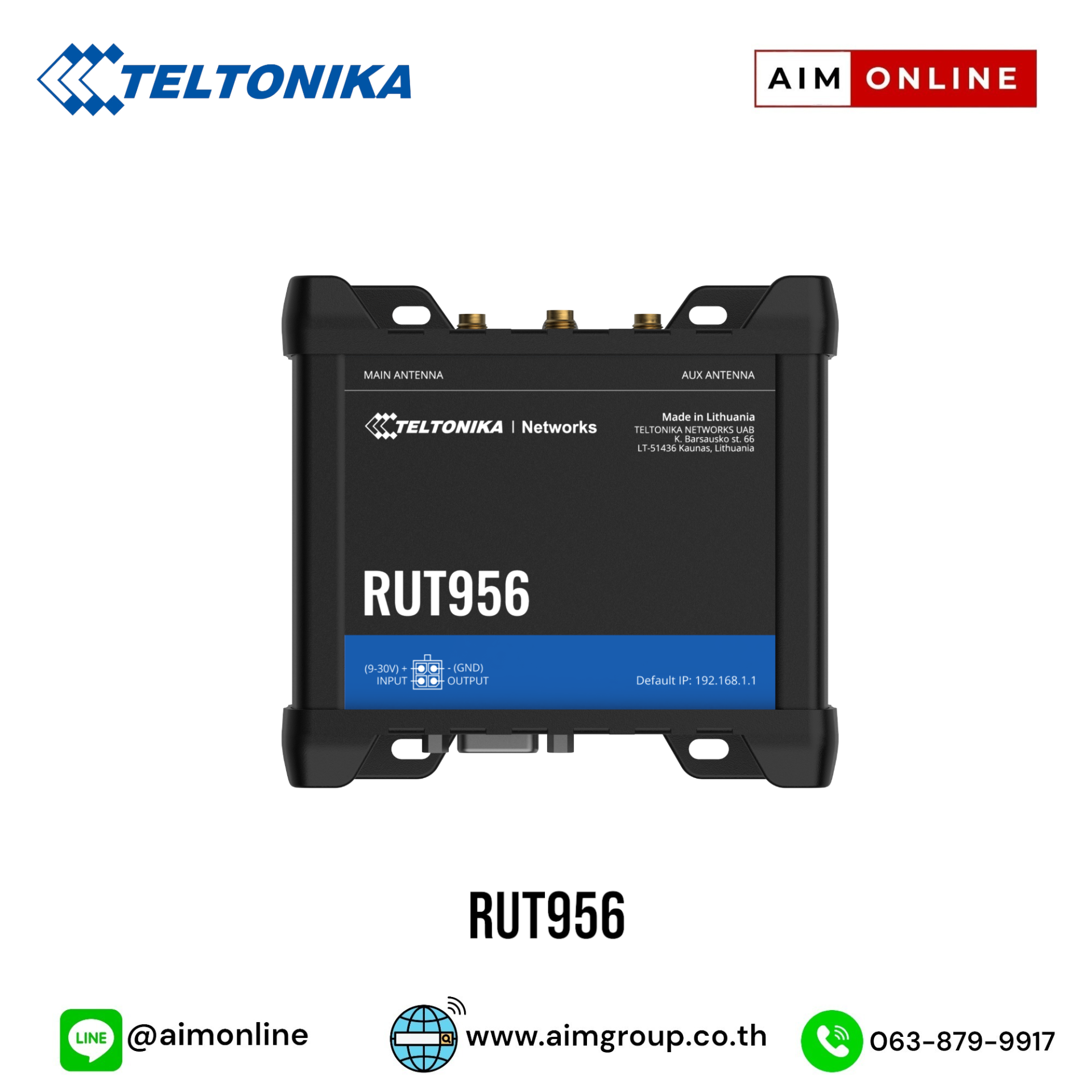 Modem Rut956 Power TELTONIKA 4G Router เราท์เตอร์ 2 ซิม รุ่น RUT956 ราคาพิเศษ - aimgroup
