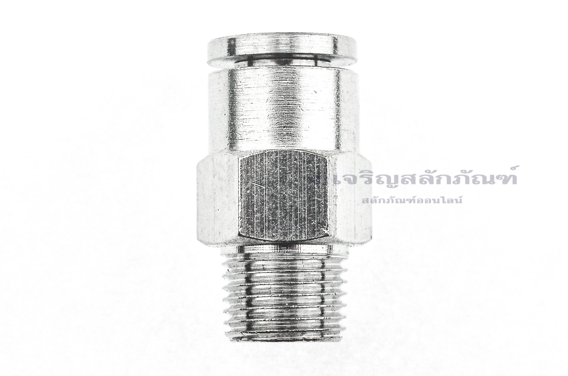 ข้อต่อลมทองเหลืองอย่างดี (เกลียวนอก x เสียบสาย) ขนาด 1/8" x 6 mm