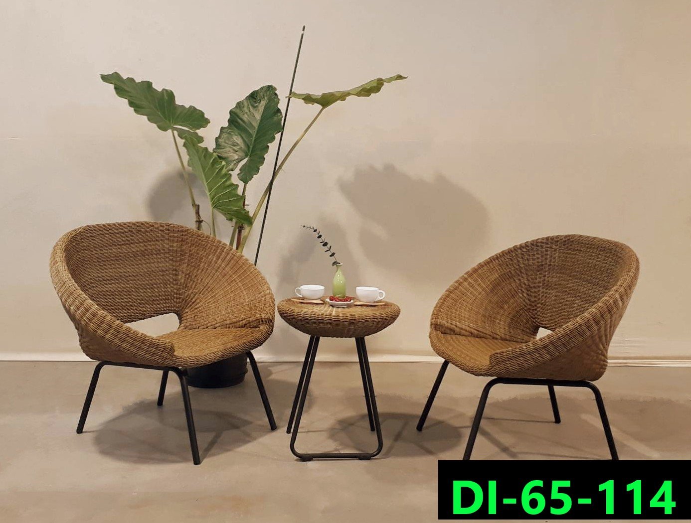 Dining set/coffee set, artificial rattan, product code DI-65-114