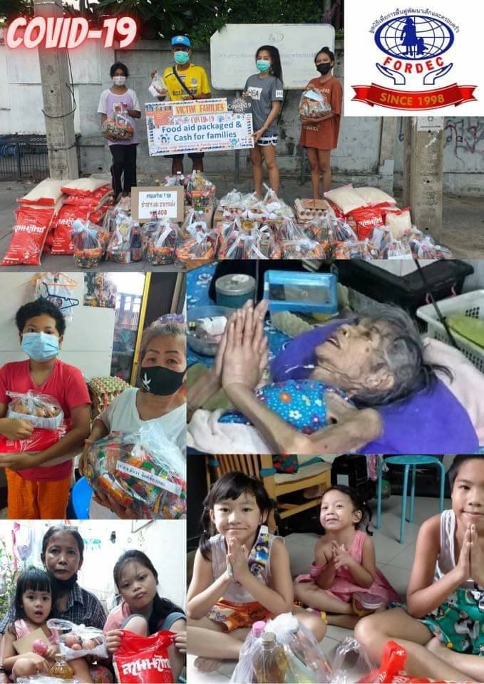 100 Food aid packaged and cash for families 100 Food aid packaged and cash for families