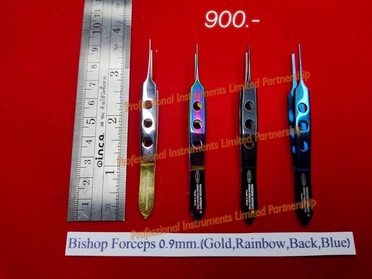 Bishop Tooth Forceps 0.9mm-Gold,Rainbow,Blue,Black