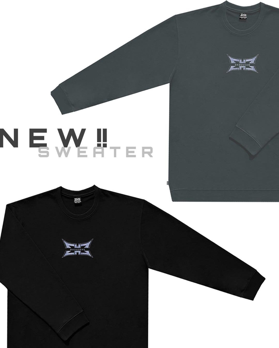 เสื้อยืดแขนยาว สเวตเตอร์ sweater MHM Bat 2XL 52" - 5XL 64"