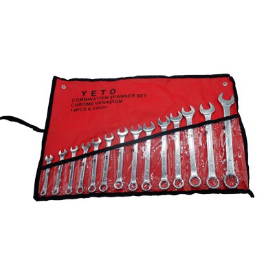 ชุดประแจแหวนข้างปากตาย YETO ขนาด 6-24mm 14ตัว/ชุด ชุดประแจแหวนข้างปากตาย YETO ขนาด 6-24mm 14ตัว/ชุด