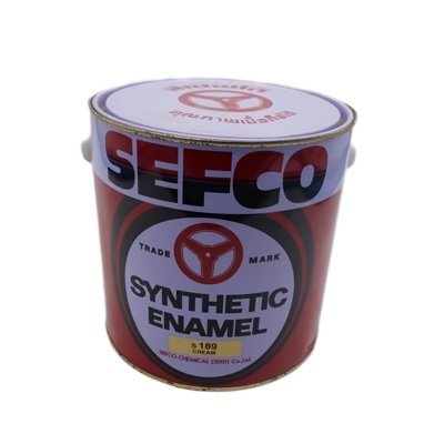 SEFCO สีเคลือบเงาเซฟโก้ สำหรับช้ภายนอกและภายใน S 189 CREAM ขนาด 3.4 ลิตร