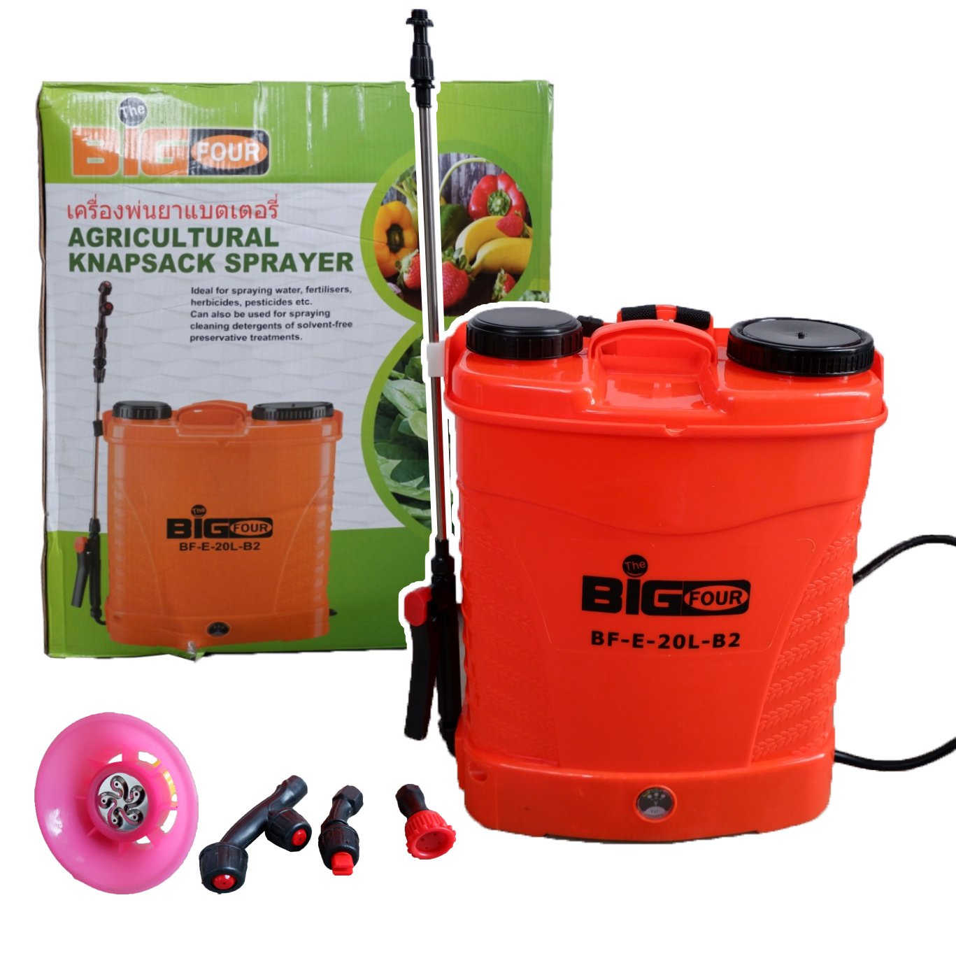 เครื่องพ่นยา ถังพ่นยาแบตเตอรี่ BIG FOUR 20 ลิตร เครื่องพ่นยา ถังพ่นยาแบตเตอรี่ BIG FOUR 20 ลิตร