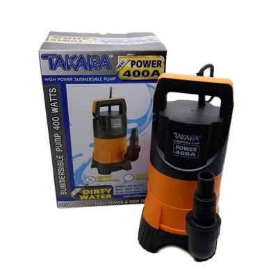 ปั๊มจุ่มแช่พลาสติกสำหรับน้ำมีตะกอน TAKARA Mod.POWER-400A (MRT007 แบบไม่มีลูกลอย)