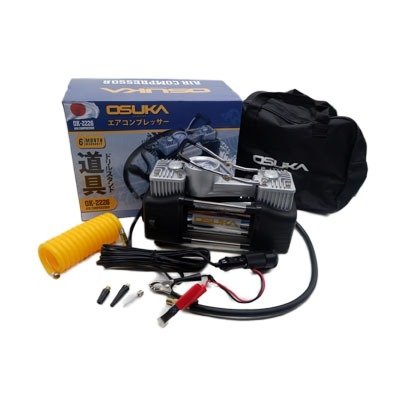 ปั๊มลมมินิ 12 โวลต์ ชนิดเสียบในรถยนต์ OSUKA OK-2226 ปั๊มลมมินิ 12 โวลต์ ชนิดเสียบในรถยนต์ OSUKA OK-2226