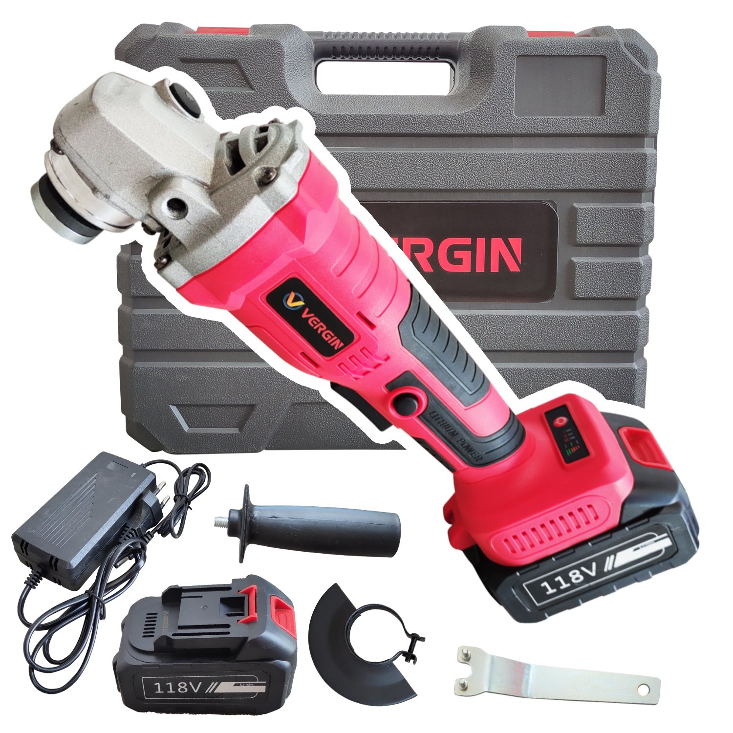 VERGIN เครื่องเจียรไร้สาย เครื่องเจียรแบต 4 นิ้ว 118V VG-0019