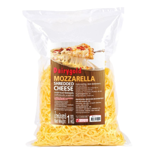 Mozzarella shreded cheese 1 kg. ( Dairy gold )