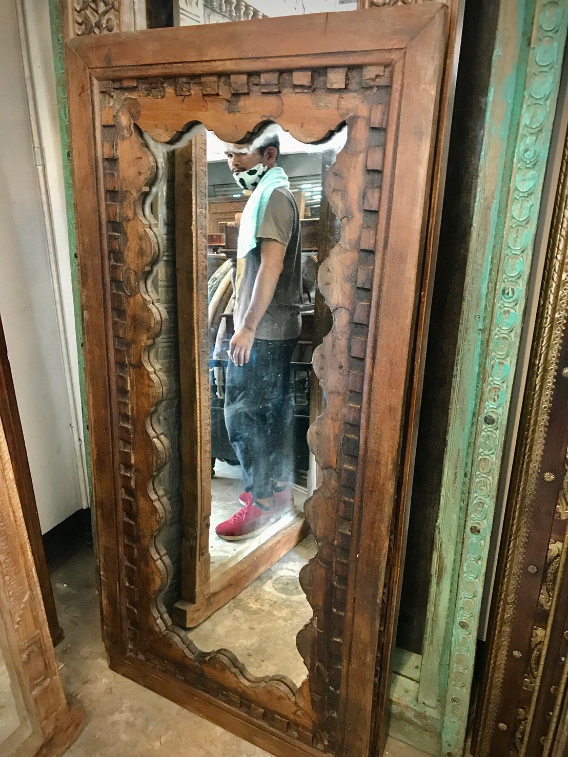 MR53 Vintage TeakWood Mirror Frame
