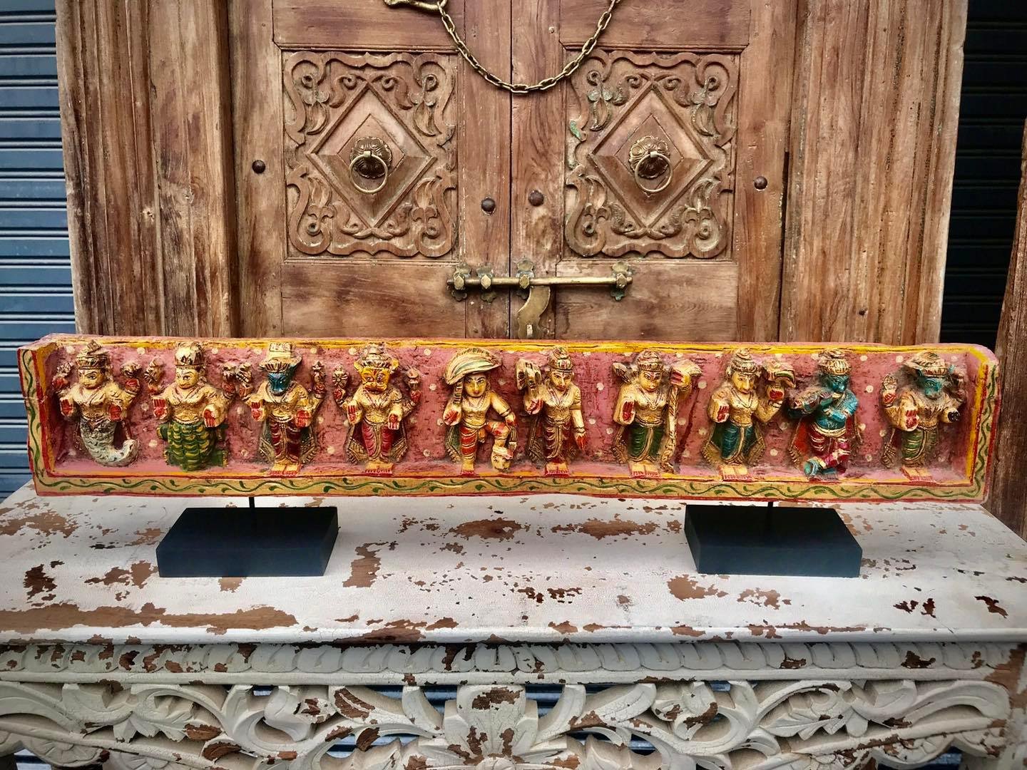 DCI12 Hand Carved Panel with 10 Avatars of Lord Vishnu