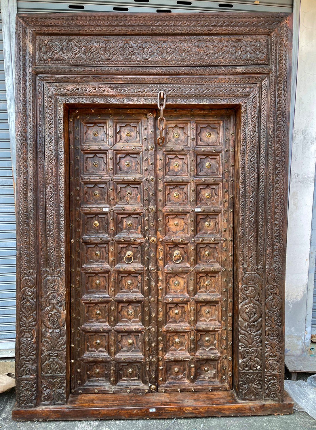 Unique Arabic Door with Brass Stars