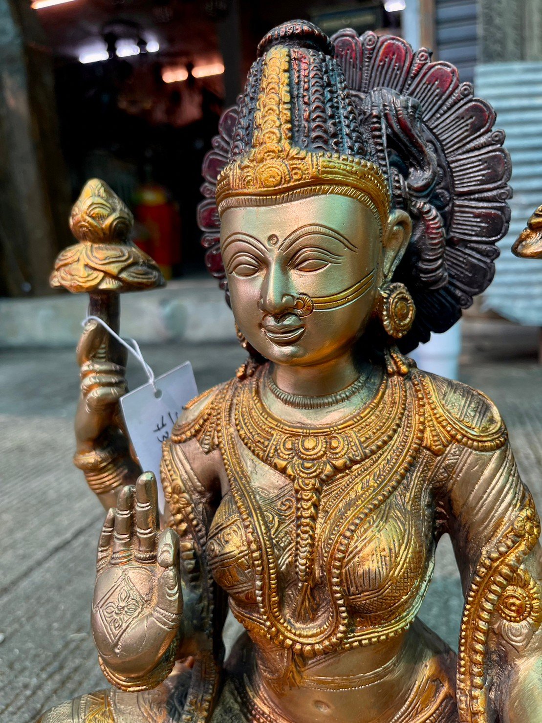 Brass Laxmi Statue from India kamalaantique