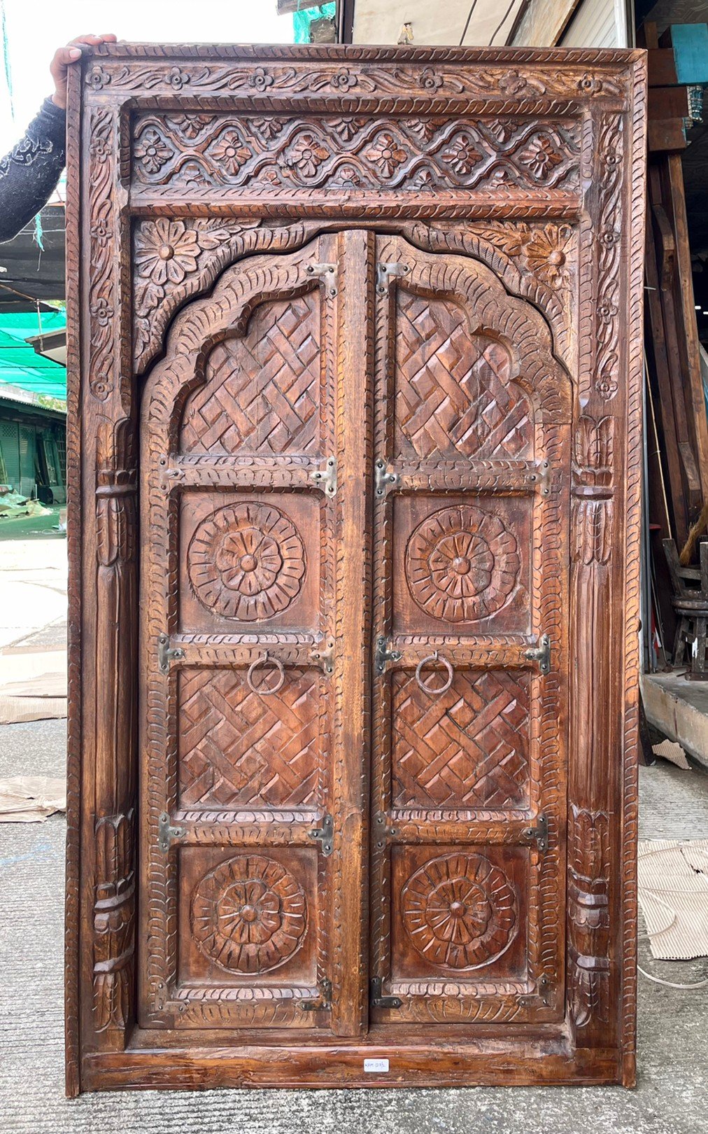 Wooden Carved Arch Window