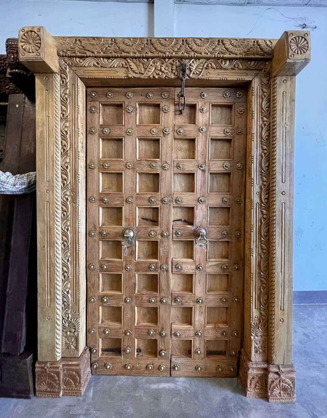 M58 Colonial Door in Light Solid Wood