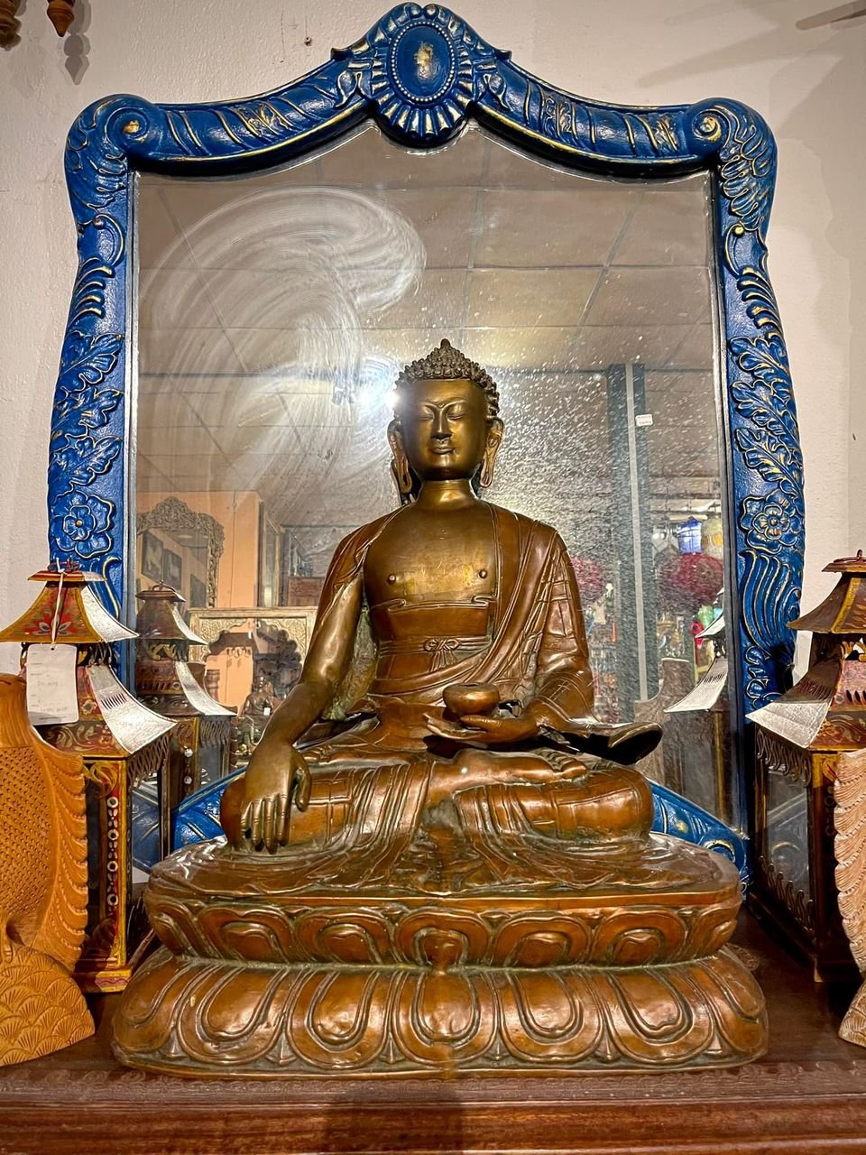 BRI39 Buddha Big Brass Statue