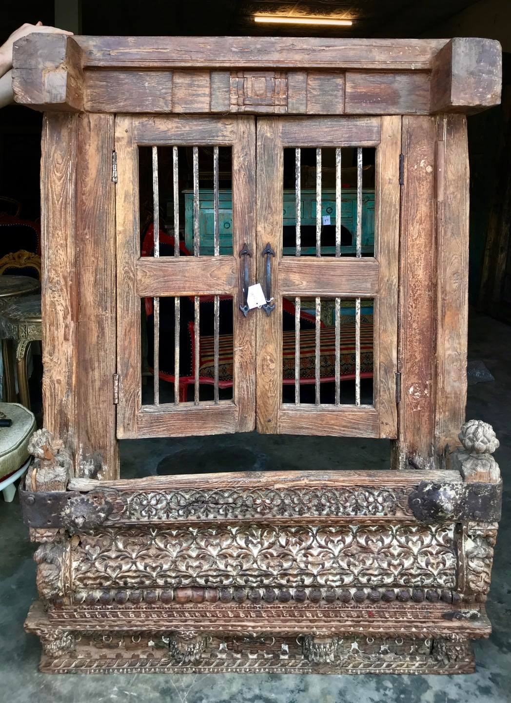 Antique Window with Carved Balcony