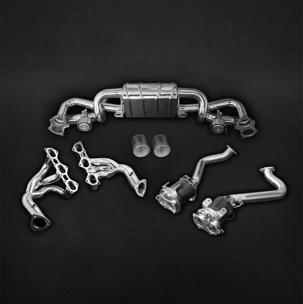 Capristo Porsche 718 Spyder/GTS/Cayman GT4 Complete Valved Exhaust System with Carbon Tips (For PSE)
