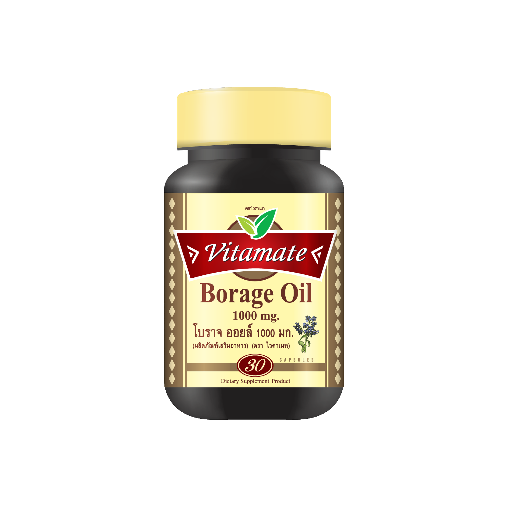 Vitamate Borage Oil 1000 mg 30 Softgels