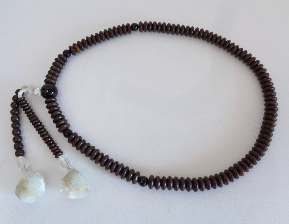Wood Buddhist Prayer beads with tassels