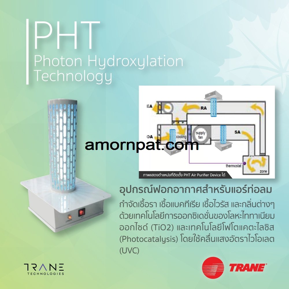 Trane PHT: Photon Hydroxylation Technology Air Purifier Device  อุปกรณ์เครื่องฟอกอากาศ ฆ่าเชื้อโรค ผลิตภัณฑ์ใหม่จาก เครื่องปรับอากาศเทรน(copy)