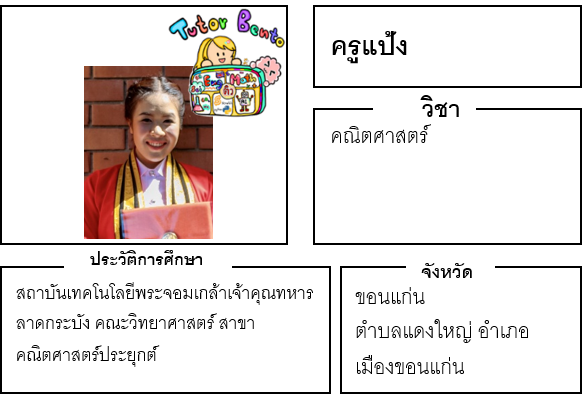 ติวเตอร์เบนโตะ-แป้ง