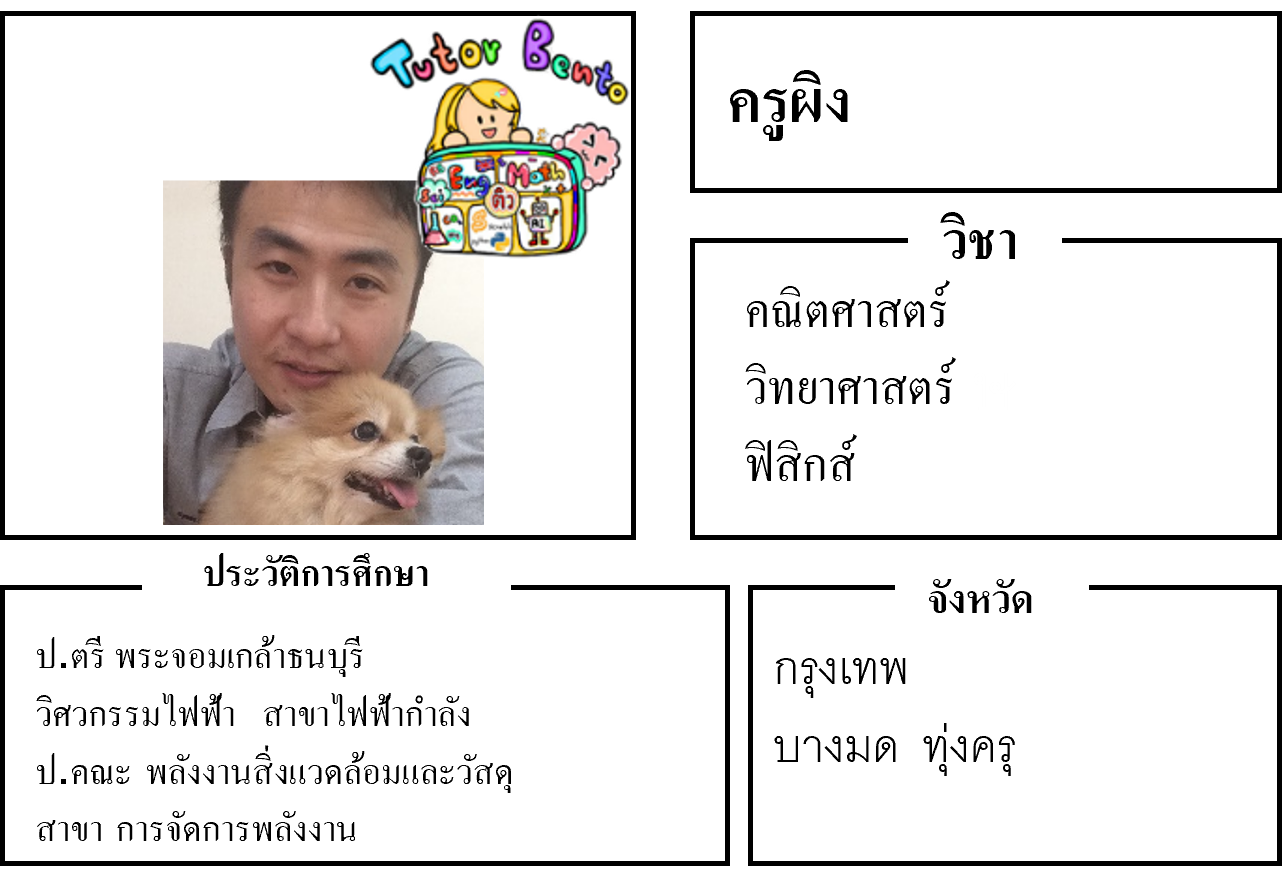 ครูสอนพิเศษ ครูผิง 22215 คณิตศาสตร์ บางมด ทุ่งครุ