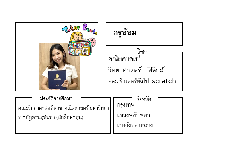 ติวเตอร์เบนโตะ-อ้อม ติวเตอร์เบนโตะ-อ้อม