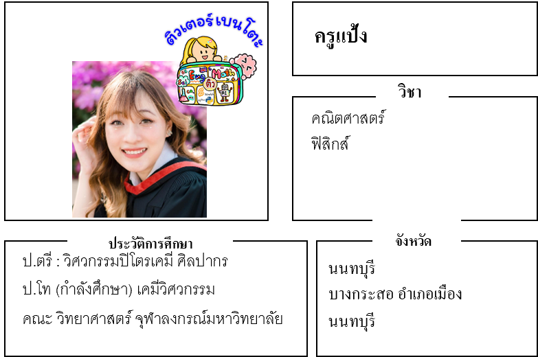 ติวเตอร์เบนโตะ-แป้ง