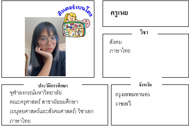 ครูสอนพิเศษ ครูเนย 22524 ภาษาไทย สังคม ราชเทวี