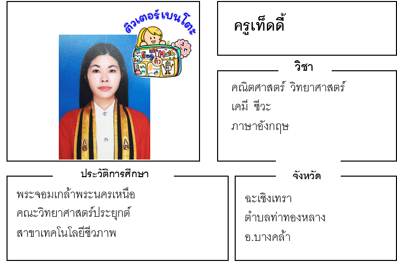 ติวเตอร์เบนโตะ-เท็ดดี้ ติวเตอร์เบนโตะ-เท็ดดี้