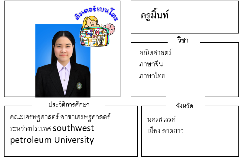 ติวเตอร์เบนโตะ-มิ้นท์ ติวเตอร์เบนโตะ-มิ้นท์