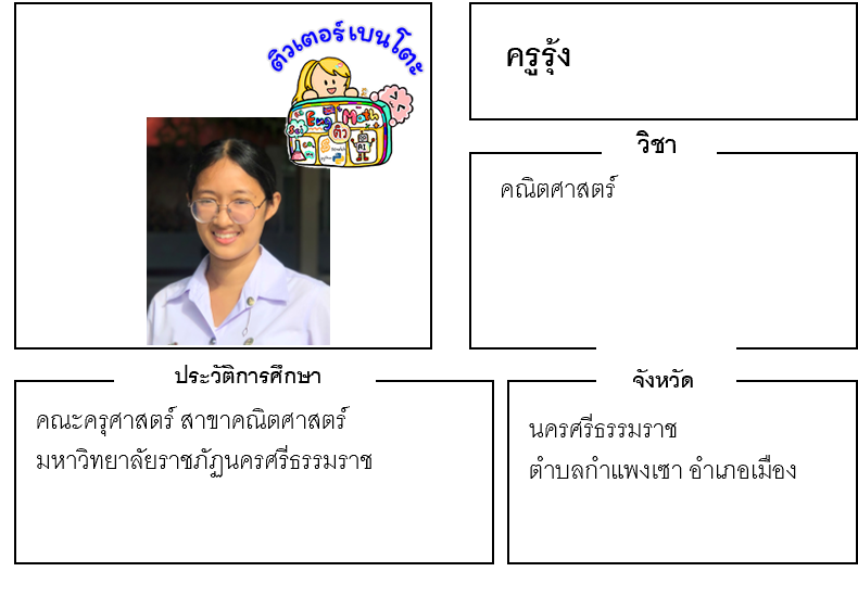 ติวเตอร์เบนโตะ-รุ้ง ติวเตอร์เบนโตะ-รุ้ง