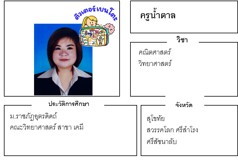 ติวเตอร์เบนโตะ-น้ำตาล