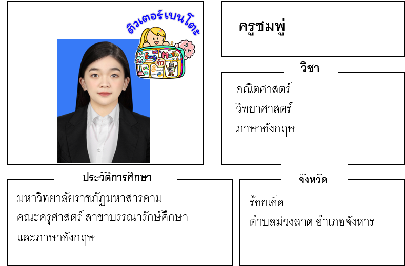 ติวเตอร์เบนโตะ-ชมพู่ ติวเตอร์เบนโตะ-ชมพู่