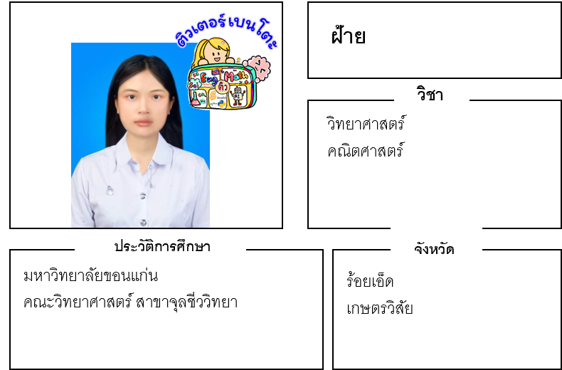 ติวเตอร์เบนโตะ-ฝ้าย