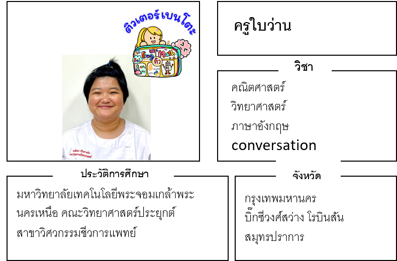 ติวเตอร์เบนโตะ-ใบว่าน