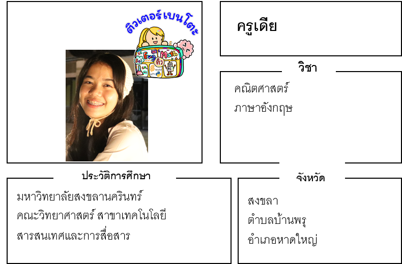 ติวเตอร์เบนโตะ-เดีย ติวเตอร์เบนโตะ-เดีย