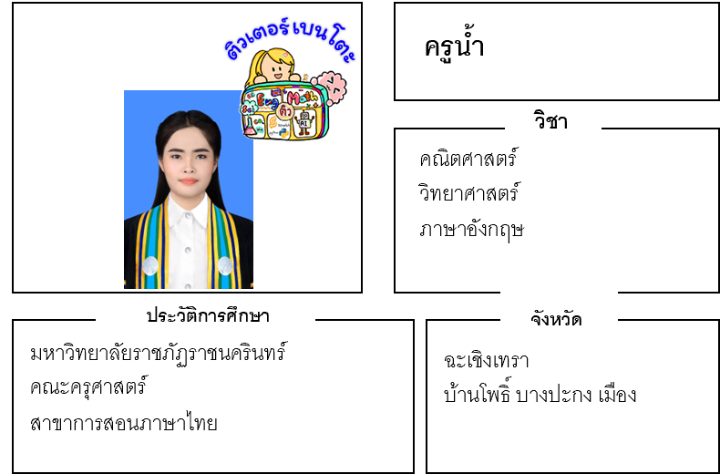 ติวเตอร์เบนโตะ-น้ำ ติวเตอร์เบนโตะ-น้ำ