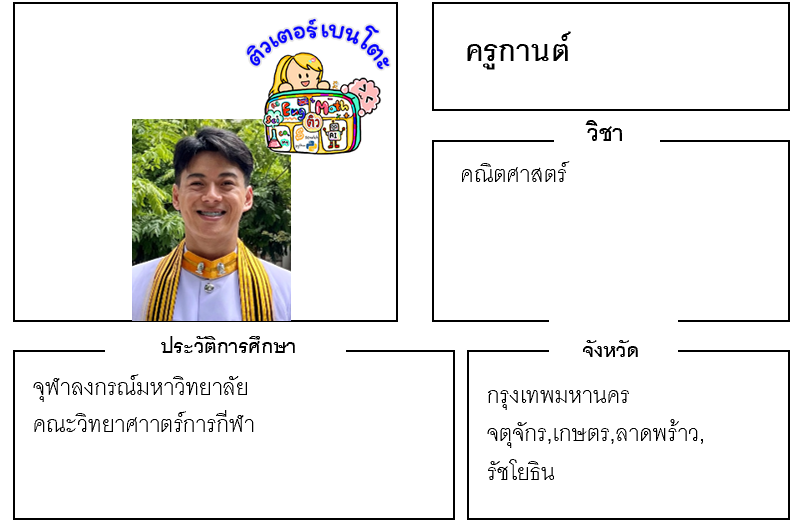 เรียนพิเศษจตุจักร ครูกานต์ 24144 สอนคณิตศาสตร์