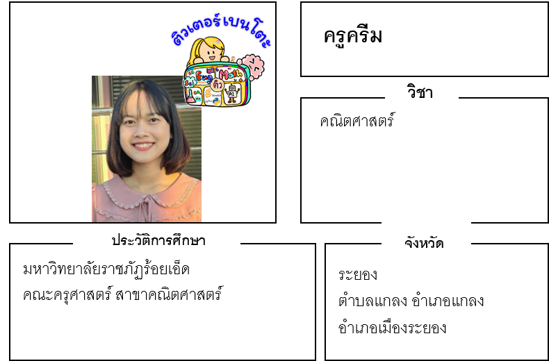 เรียนพิเศษระยอง ครูครีม 24158 สอนคณิตศาสตร์