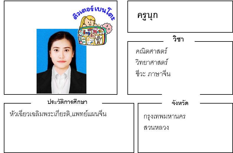 เรียนพิเศษสวนหลวง ครูนุก 24172 สอนคณิตศาสตร์ วิทยาศาสตร์ ชีวะ ภาษาจีน