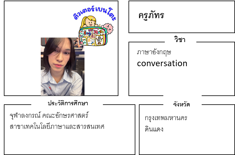 เรียนพิเศษดินแดง ครูภัทร 24200 สอนภาษาอังกฤษ conversation