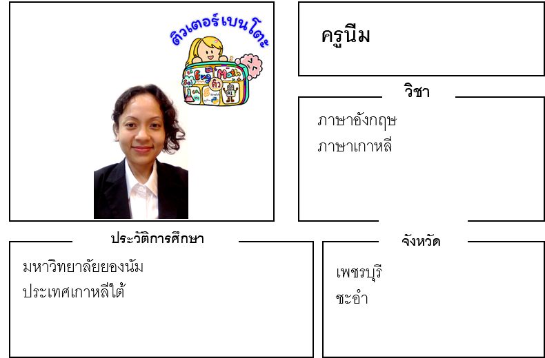 เรียนพิเศษเพชรบุรี ครูนีม 24233 สอนภาษาอังกฤษ ภาษาเกาหลี เรียนพิเศษเพชรบุรี ครูนีม 24233 สอนภาษาอังกฤษ ภาษาเกาหลี