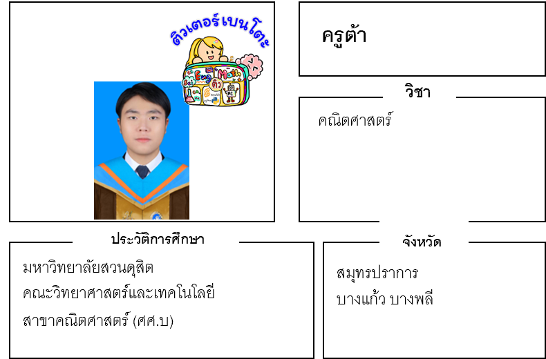 เรียนพิเศษสมุทรปราการ ครูต้า 24243 สอนคณิตศาสตร์